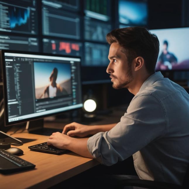 Globomation video editors expertly mix and edit AI generated media to produce excellent videos